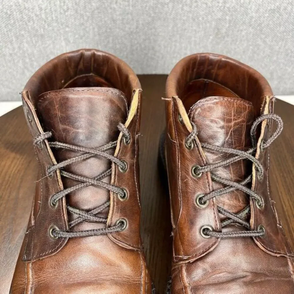 Allen Edmonds Cascade Chukka‎ Boots Men's 9.5B Brown Leather Vibram Moc Toe 6164
